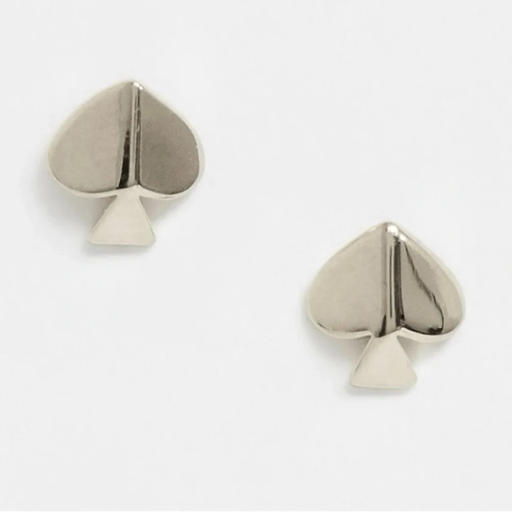 Kate Spade - Legacy Logo Stud Earrings | Silver - New - Comes W/ Kate Spade Bag